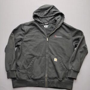 Carhartt Rain Defender Full Zip Hoodie Mens 2XL Loose Fit Black Transamerica